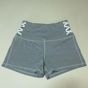 Gray Women's Shorts with White Accents